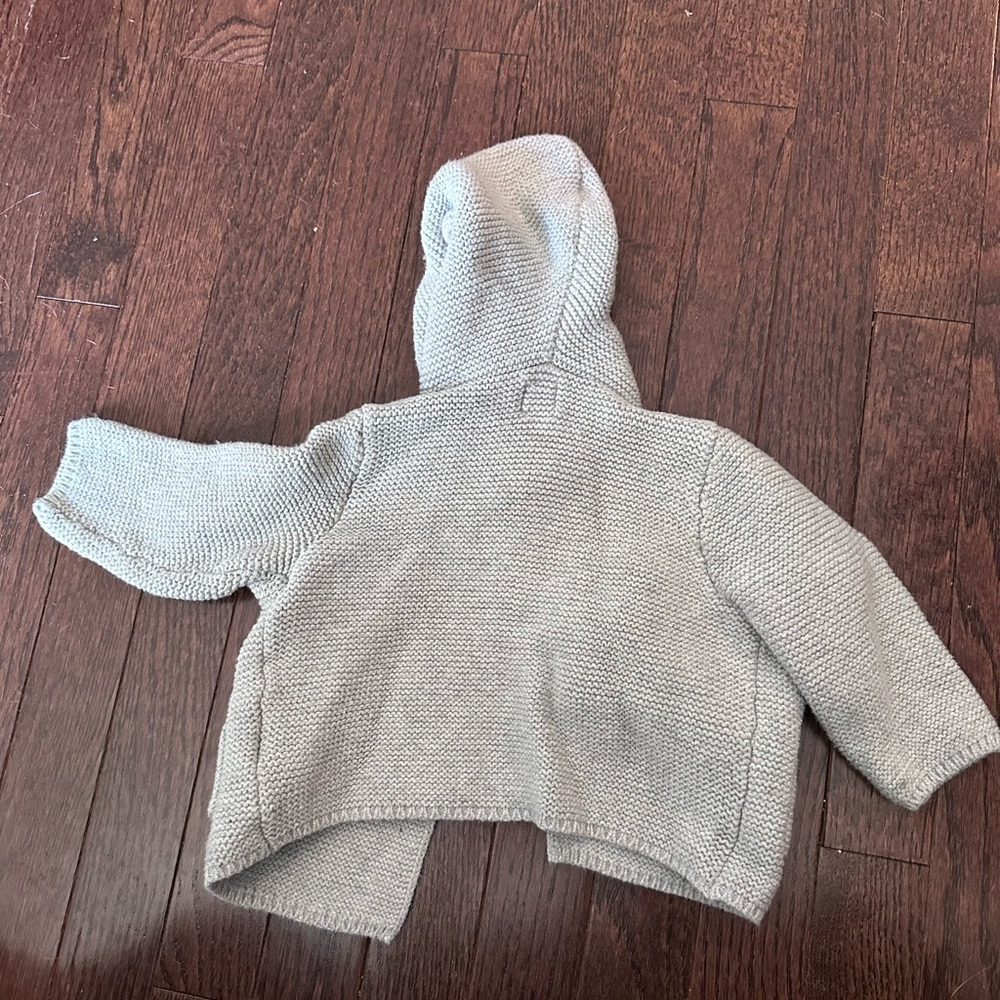 GAP Light Gray Baby Knit Sweater with ears - Picture 3 of 7